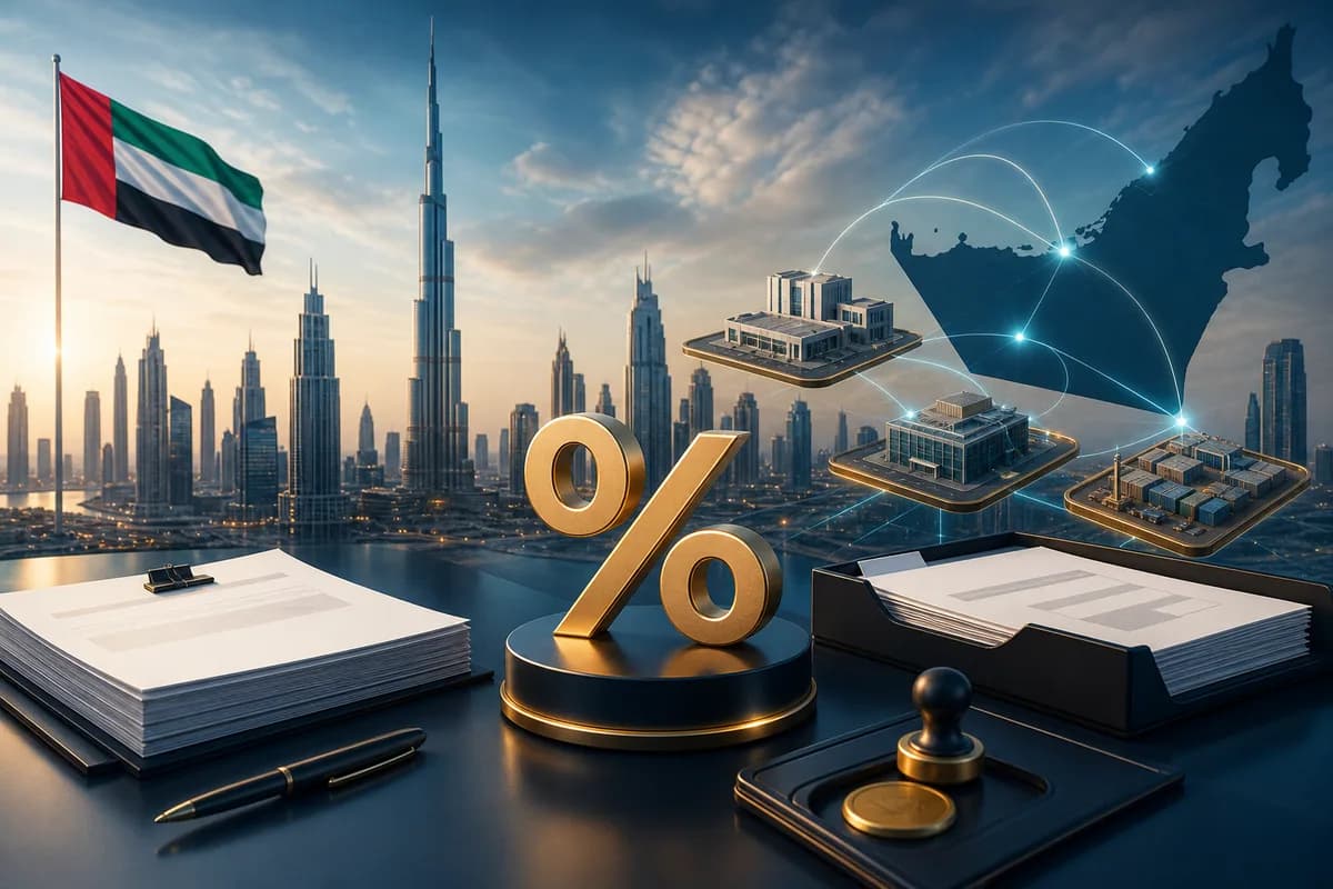 ضريبة القيمة المضافة VAT في الإمارات: حد التسجيل والتزامات الشركات والمناطق الحرة