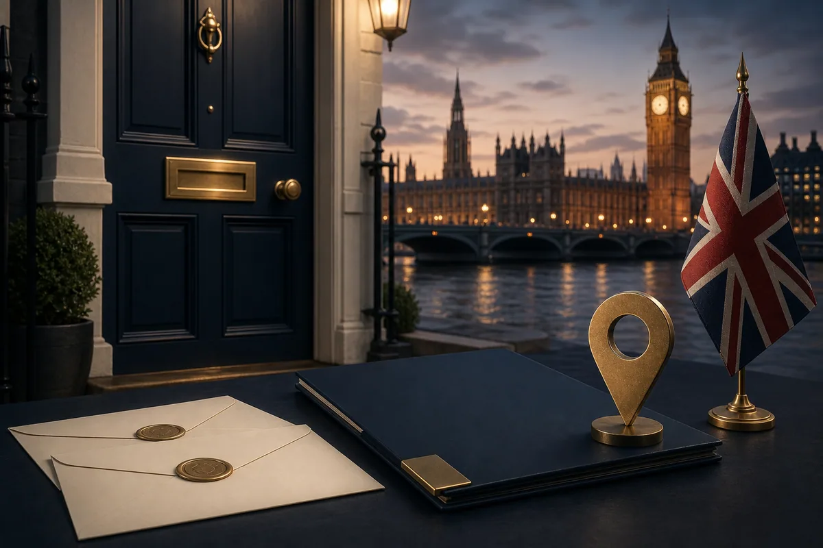 عنوان UK LTD لغير المقيمين: Registered Office وService Address